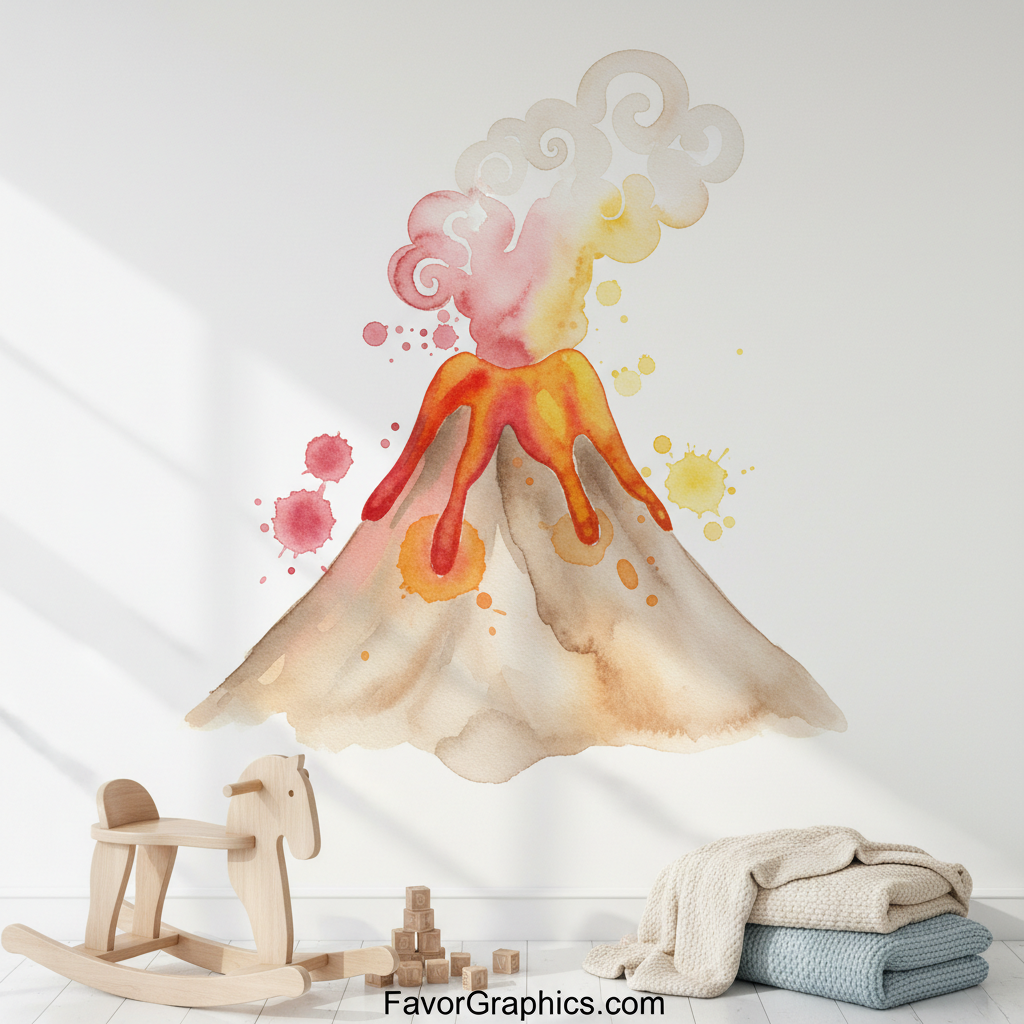 Volcano Fire Lava Vinyl Wall Art Decal Sticker Poster – Favor Graphics