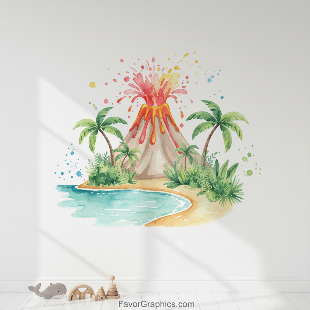 Volcano Fire Lava Vinyl Wall Art Decal Sticker Poster – Favor Graphics