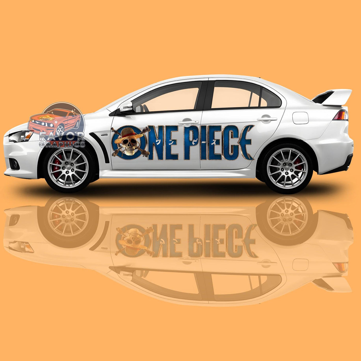 One Piece Itasha Car Side Door Decal - Vinyl Sticker