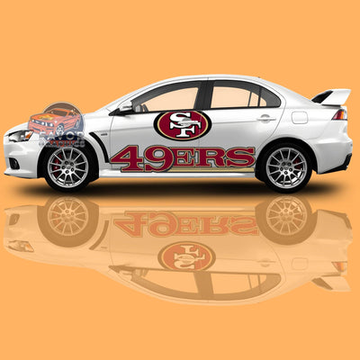 San Francisco 49ers Itasha Car Side Door Decal - Vinyl Sticker