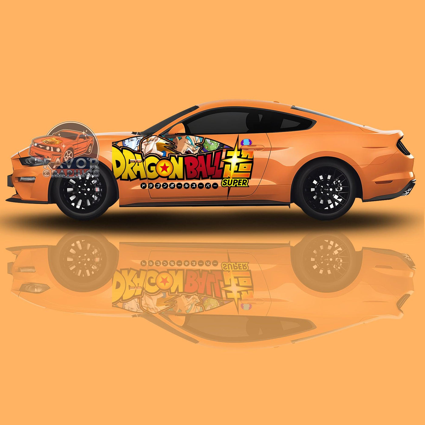 Dragon Ball Super Itasha Car Side Door Decal - Vinyl Sticker