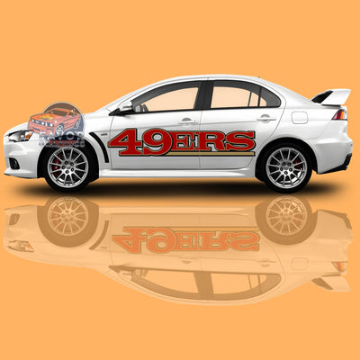 San Francisco 49ers Itasha Car Side Door Decal - Vinyl Sticker