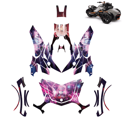 Zero Two Vinyl Wrap Decal Sticker for Can Am Spyder F3 2015-2022