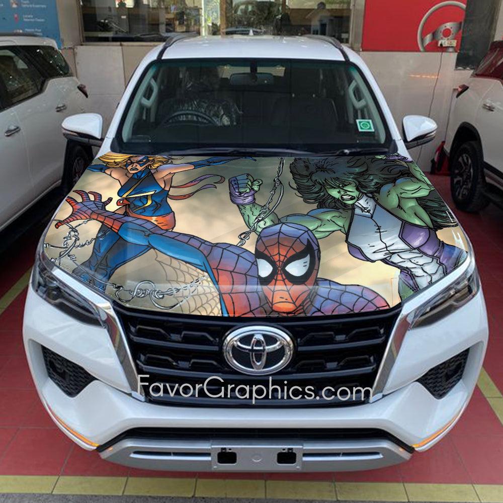 She Hulk Spider-Man Car Decal Sticker Itasha Vinyl Hood Wrap