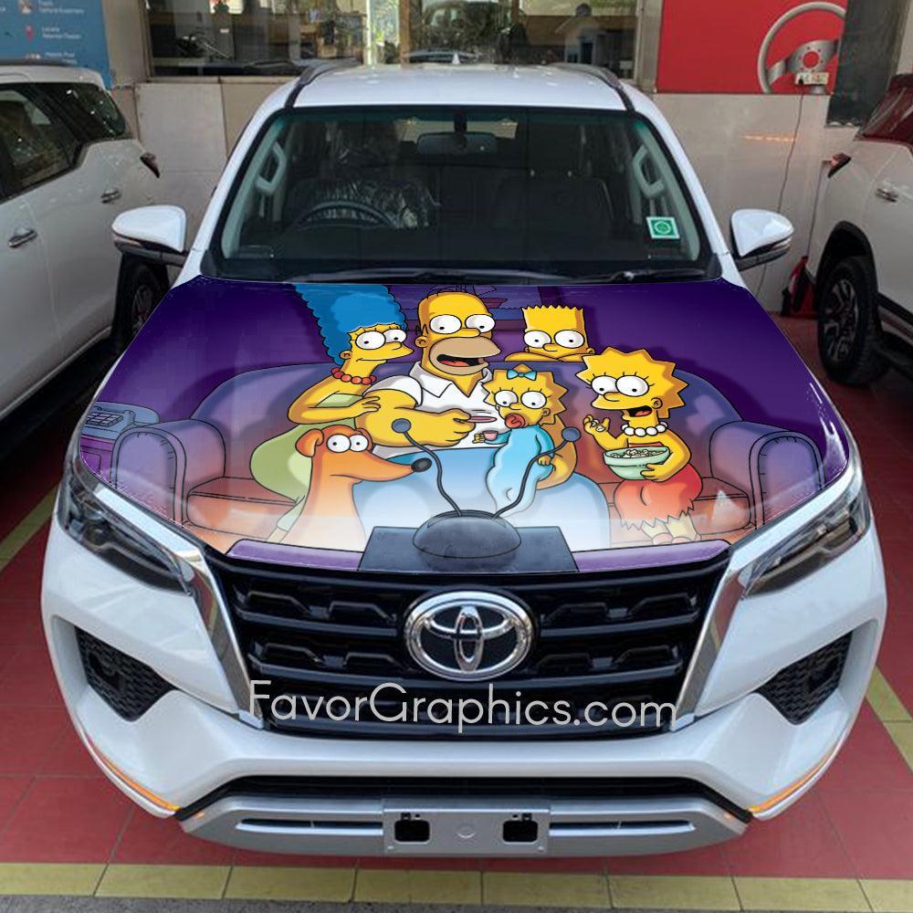 The Simpsons Itasha Car Vinyl Hood Wrap Decal Sticker