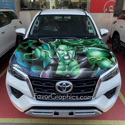 She Hulk Itasha Car Vinyl Hood Wrap Decal Sticker