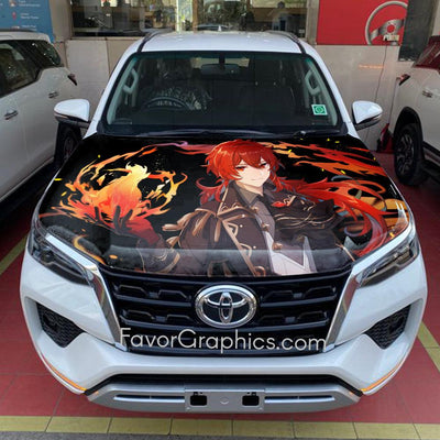 Diluc Genshin Impact Itasha Car Vinyl Hood Wrap Decal Sticker