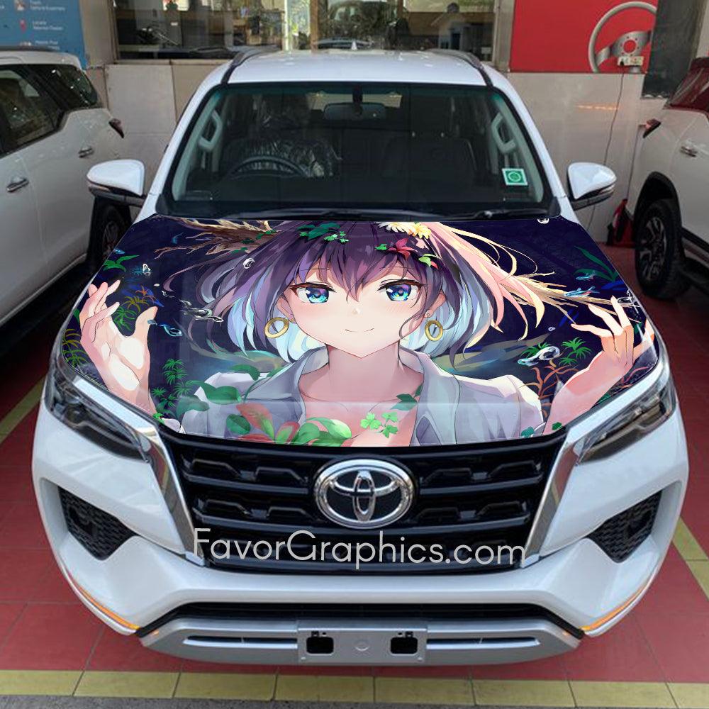 Cute Anime Girl Itasha Car Vinyl Hood Wrap Decal Sticker