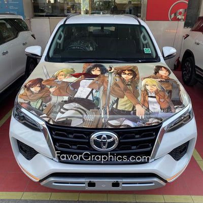 Attack On Titan Female Itasha Car Vinyl Hood Wrap Decal Sticker