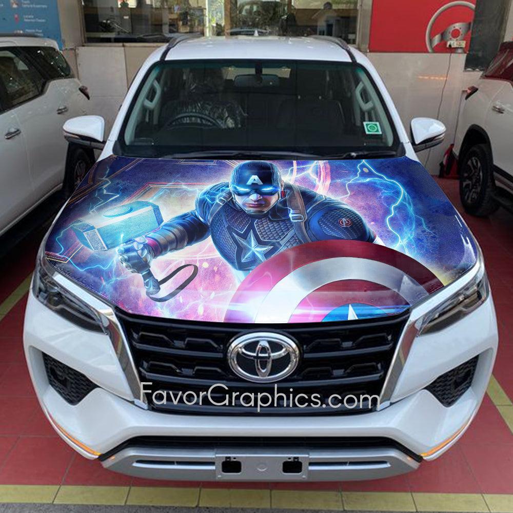 Captain America Decal Car Vinyl Hood Wrap Sticker Itasha – Favor Graphics