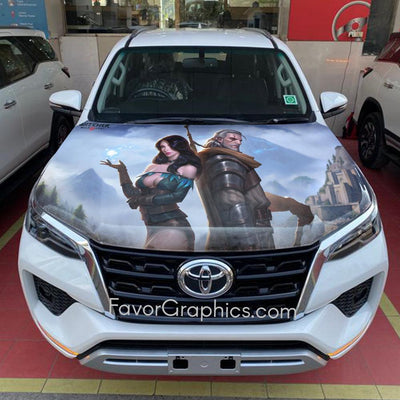 Geralt of Rivia Itasha Car Vinyl Hood Wrap Decal Sticker