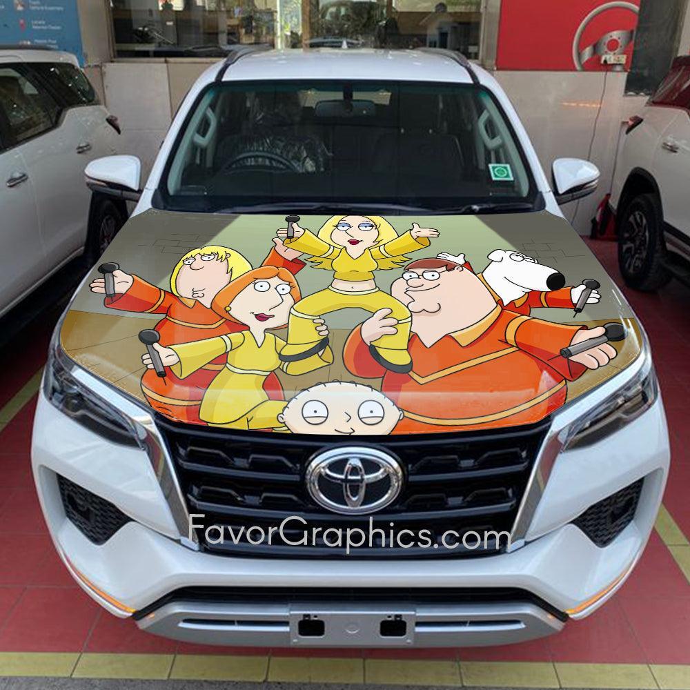 Sticker 3D Family voiture rouge