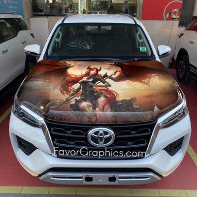 Succubus Itasha Car Vinyl Hood Wrap Decal Sticker