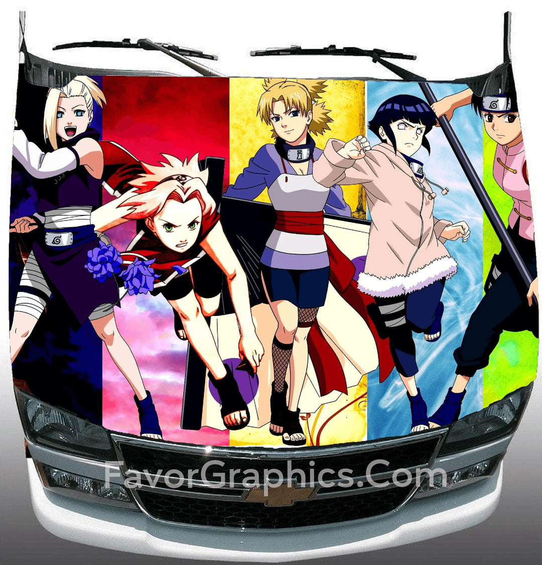 tenten auto Ino Yamanaka Itasha Car Vinyl Hood Wrap Decal Sticker – Favor Graphics