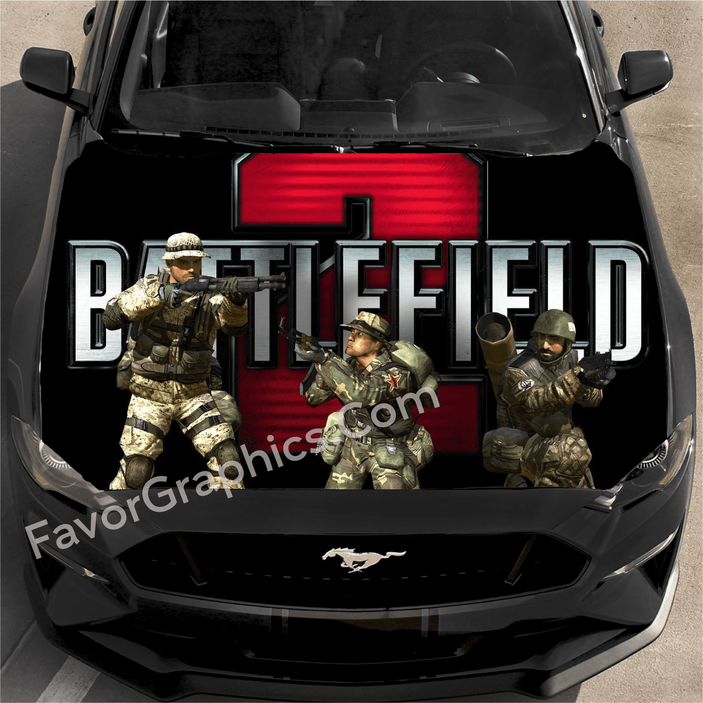 Battlefield Car Decal Sticker Vinyl Hood Wrap