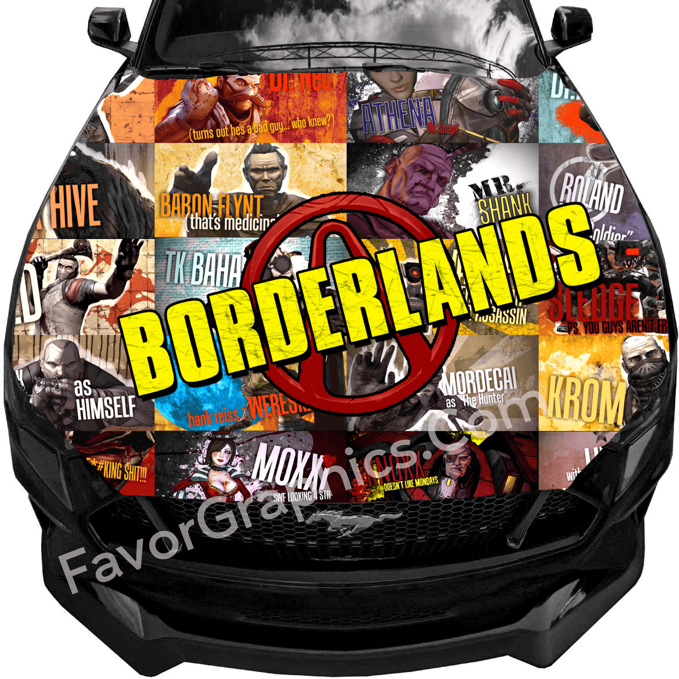 Borderlands Car Decal Sticker Vinyl Hood Wrap
