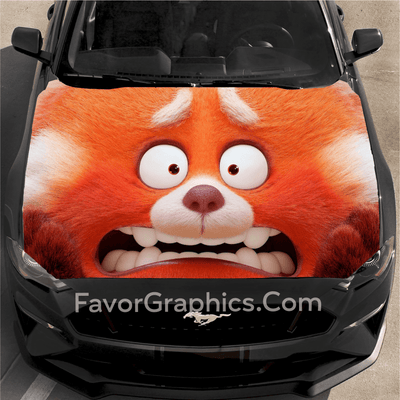 Pixar's Turning Red Car Decal Sticker Vinyl Hood Wrap