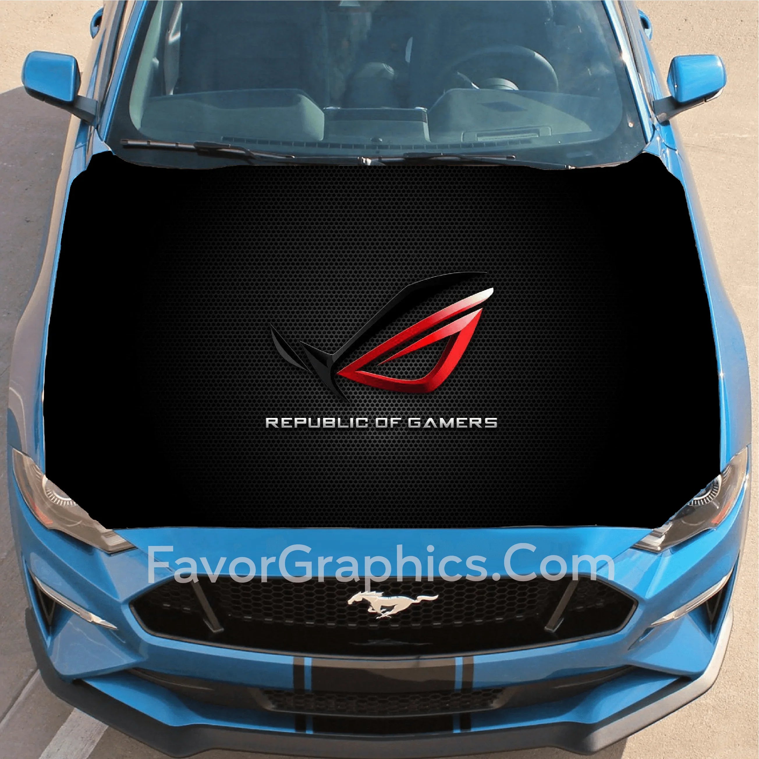 Republic Of Gamers Car Decal Sticker Vinyl Hood Wrap – Favor Graphics