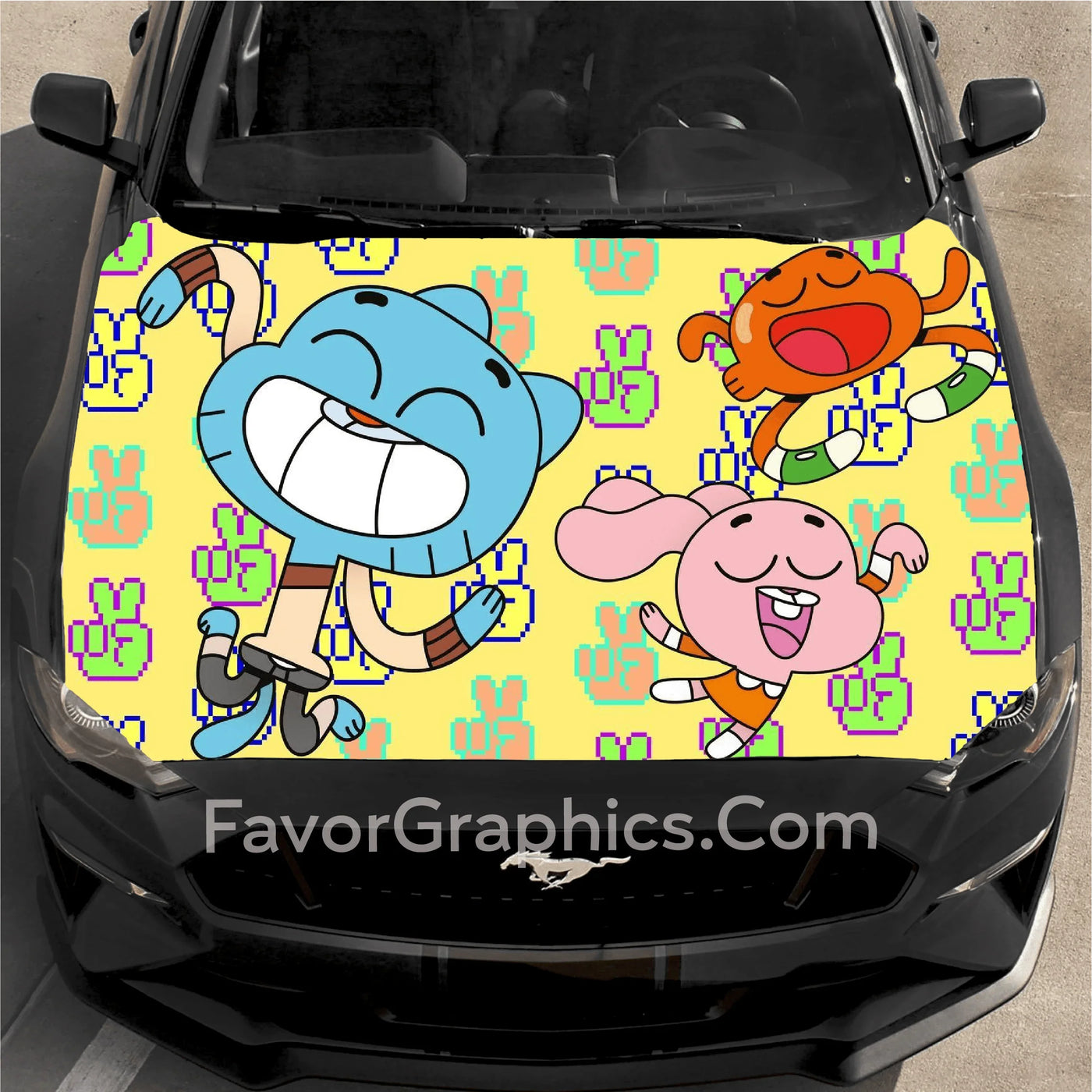 Gumball Rally Sticker The Amazing World Of Gumball Car Decal Sticker Vinyl Hood Wrap – Favor ...
