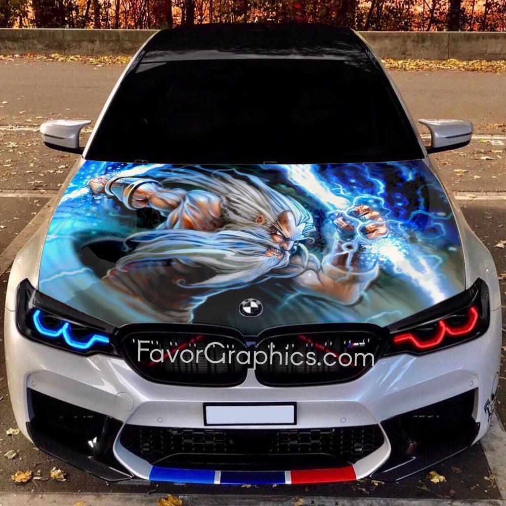 Zeus God of War Itasha Car Vinyl Hood Wrap Decal Sticker – Favor Graphics