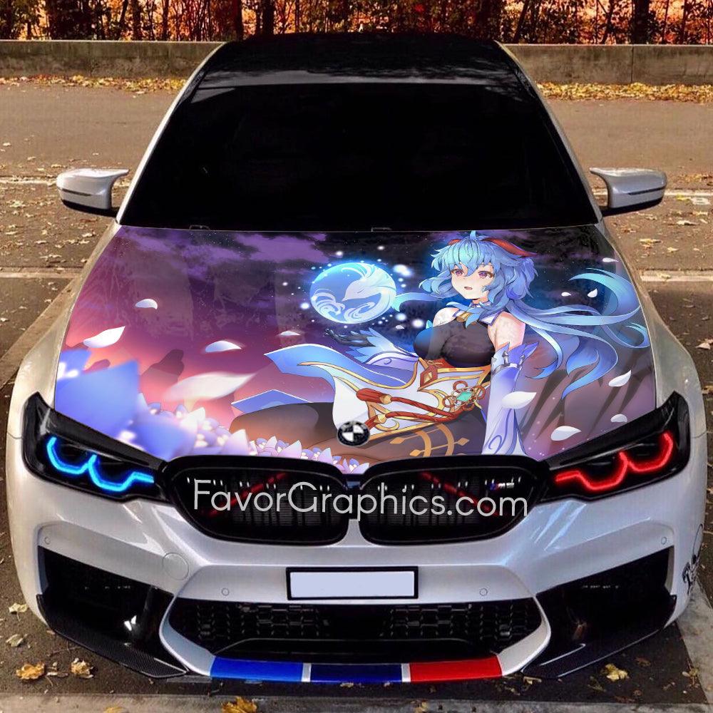 Ganyu Genshin Impact Itasha Car Vinyl Hood Wrap Decal Sticker