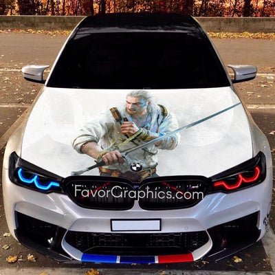 Geralt of Rivia Itasha Car Vinyl Hood Wrap Decal Sticker