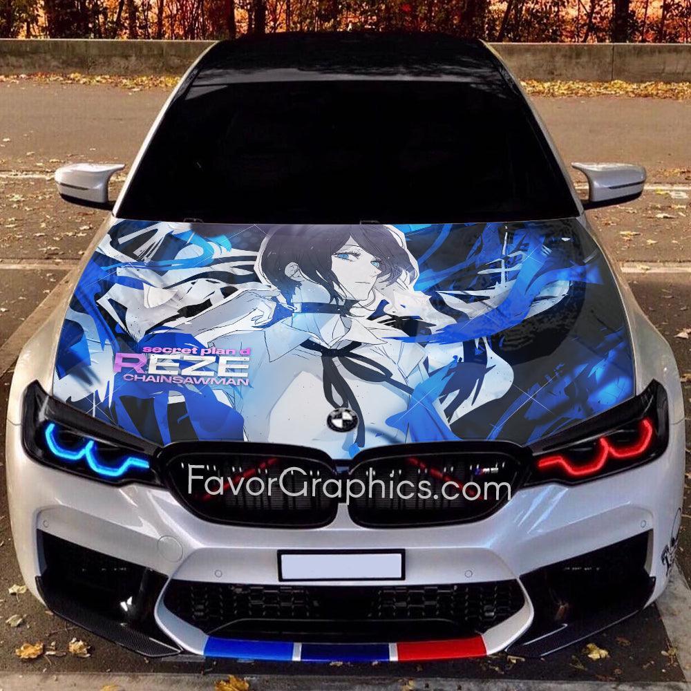 Reze Chainsaw Man Itasha Car Vinyl Hood Wrap Decal Sticker – Favor Graphics