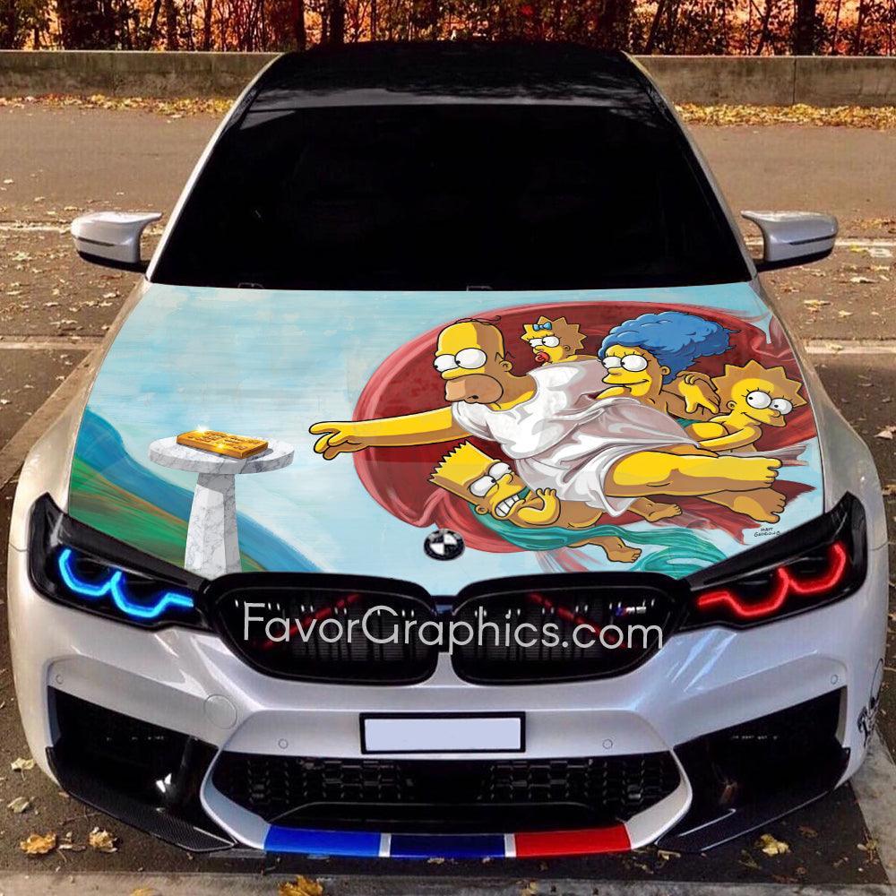 Simpson Mini Wrap The Simpsons Itasha Car Vinyl Hood Wrap Decal Sticker – Favor Graphics