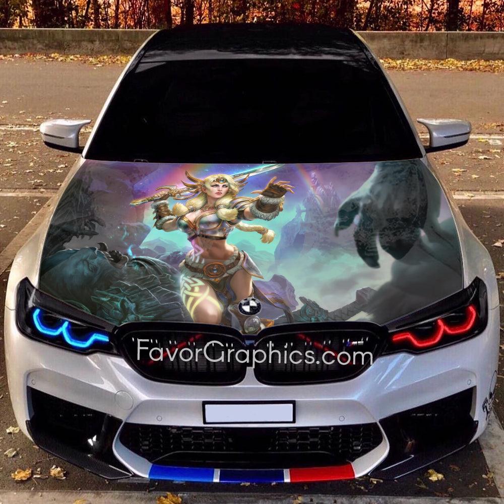 Freya God of War Itasha Car Vinyl Hood Wrap Decal Sticker