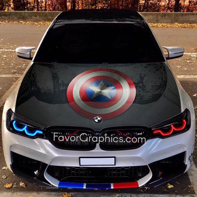 Captain America Decal Car Vinyl Hood Wrap Sticker Itasha
