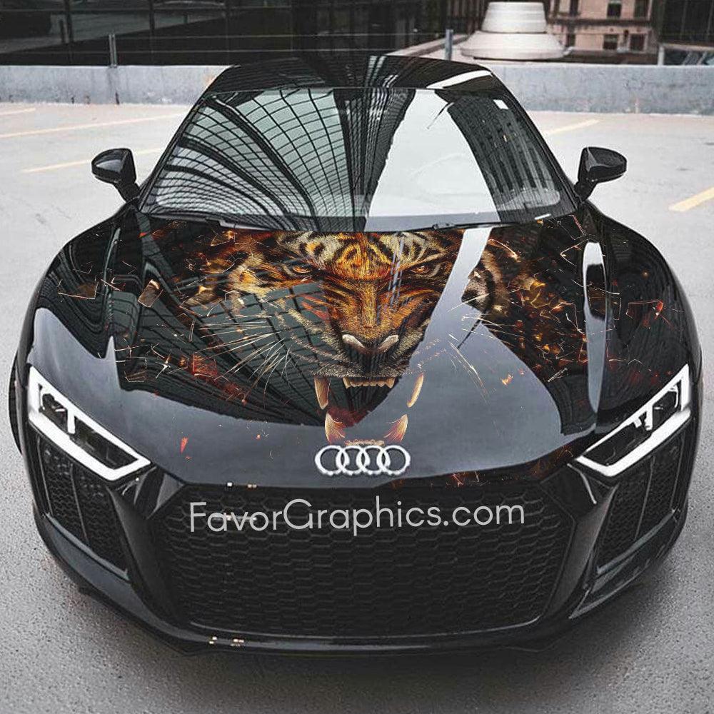 Tiger Itasha Car Vinyl Hood Wrap Decal Sticker