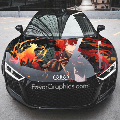 Diluc Genshin Impact Itasha Car Vinyl Hood Wrap Decal Sticker