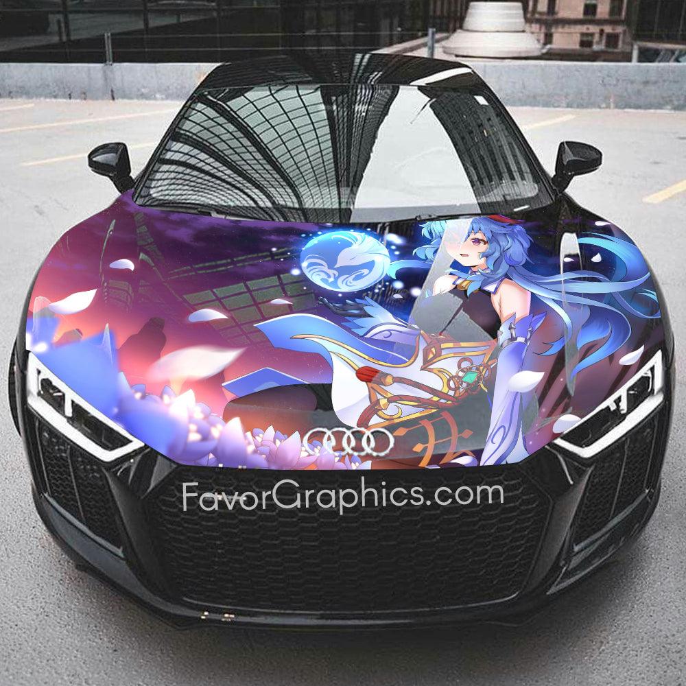 Ganyu Genshin Impact Itasha Car Vinyl Hood Wrap Decal Sticker