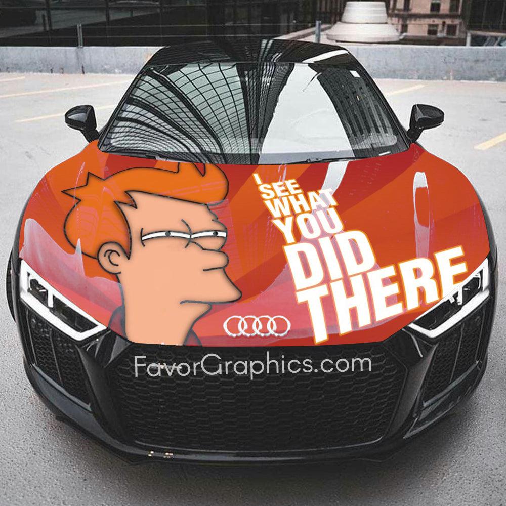 Philip J. Fry Futurama Itasha Car Vinyl Hood Wrap Decal Sticker