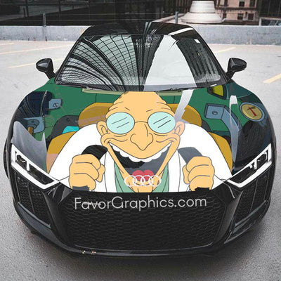 Professor Hubert J. Farnsworth Futurama Itasha Car Vinyl Hood Wrap Decal Sticker