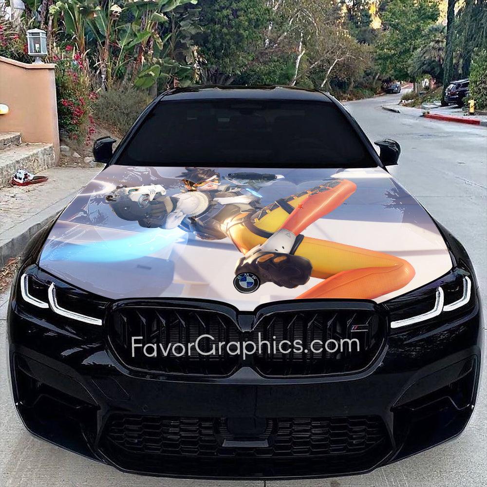 Tracer Overwatch Itasha Car Vinyl Hood Wrap Decal Sticker