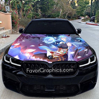 Ganyu Genshin Impact Itasha Car Vinyl Hood Wrap Decal Sticker