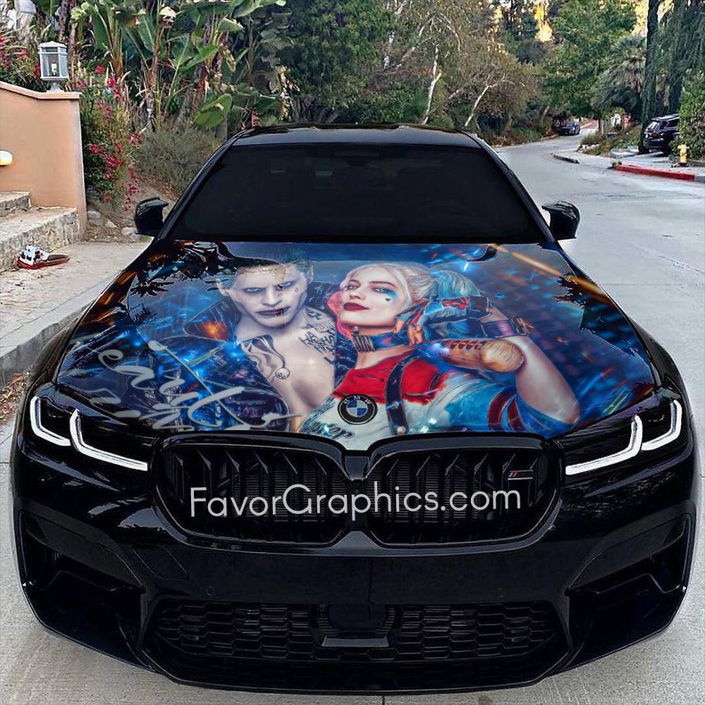 Harley Quinn Joker Itasha Car Vinyl Hood Wrap Decal Sticker