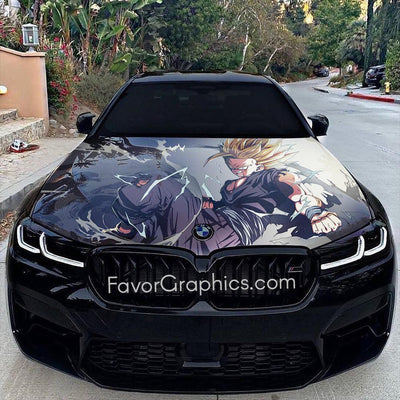 Dragon Ball Z Goku Anime Vinyl Car Hood Wrap – Full Color Graphics Decal (HELL GRAPHICS)