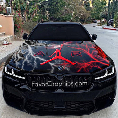 Air Jordan Itasha Car Vinyl Hood Wrap Decal Sticker