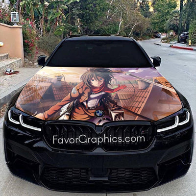 Mikasa Ackerman Attack on Titan Itasha Car Vinyl Hood Wrap Decal Sticker