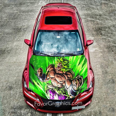 Broly Super Saiyan Dragon Ball Itasha Car Vinyl Hood Wrap