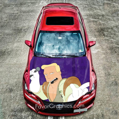 Zapp Brannigan Futurama Itasha Car Vinyl Hood Wrap Decal Sticker