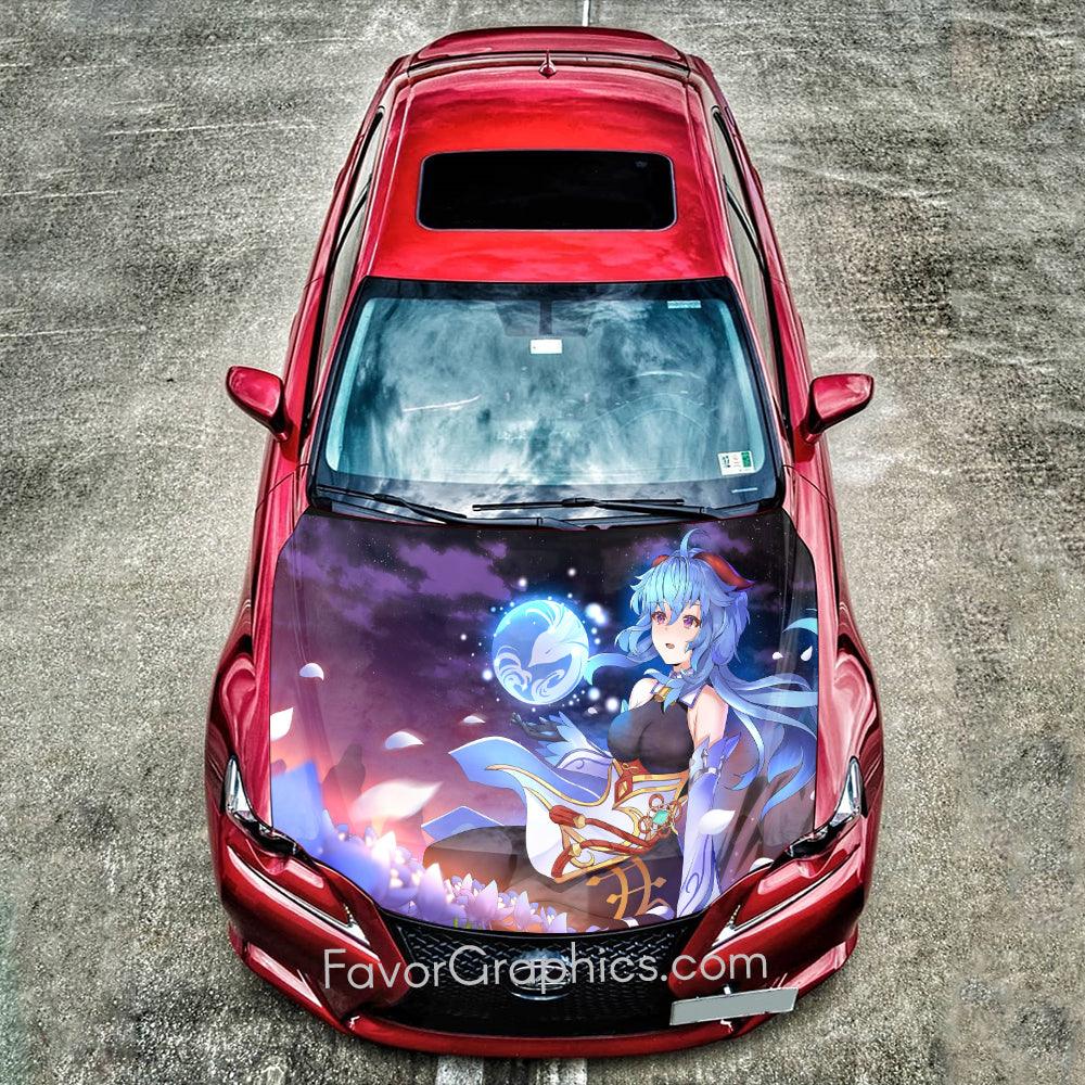 Ganyu Genshin Impact Itasha Car Vinyl Hood Wrap Decal Sticker