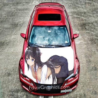 Mai Sakurajima Itasha Car Vinyl Hood Wrap Decal Sticker