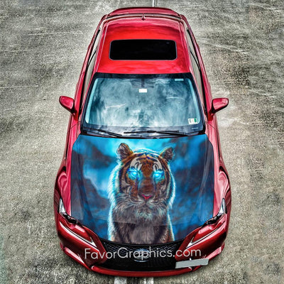Tiger Itasha Car Vinyl Hood Wrap Decal Sticker