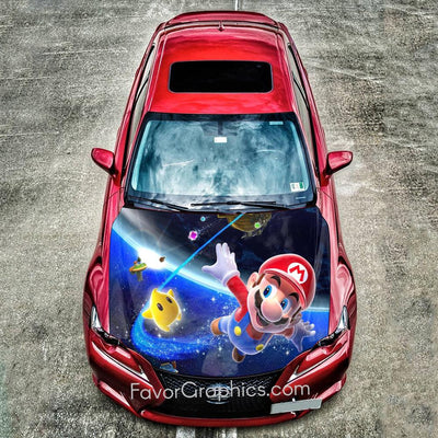 Mario Itasha Car Vinyl Hood Wrap Decal Sticker