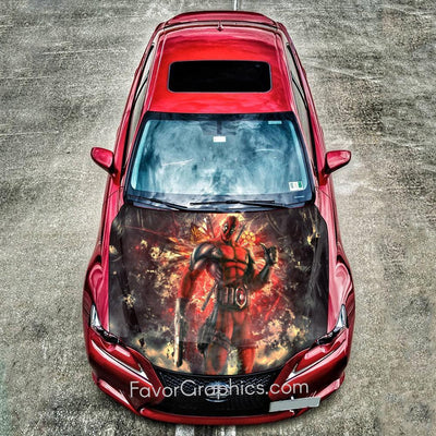 Deadpool Car Decal Sticker Itasha Vinyl Hood Wrap