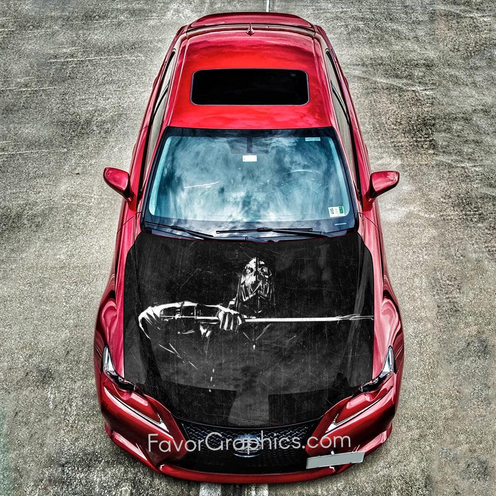 Dishonored Skull Itasha Car Hood Wrap Vinyl Decal High Quality Graphic