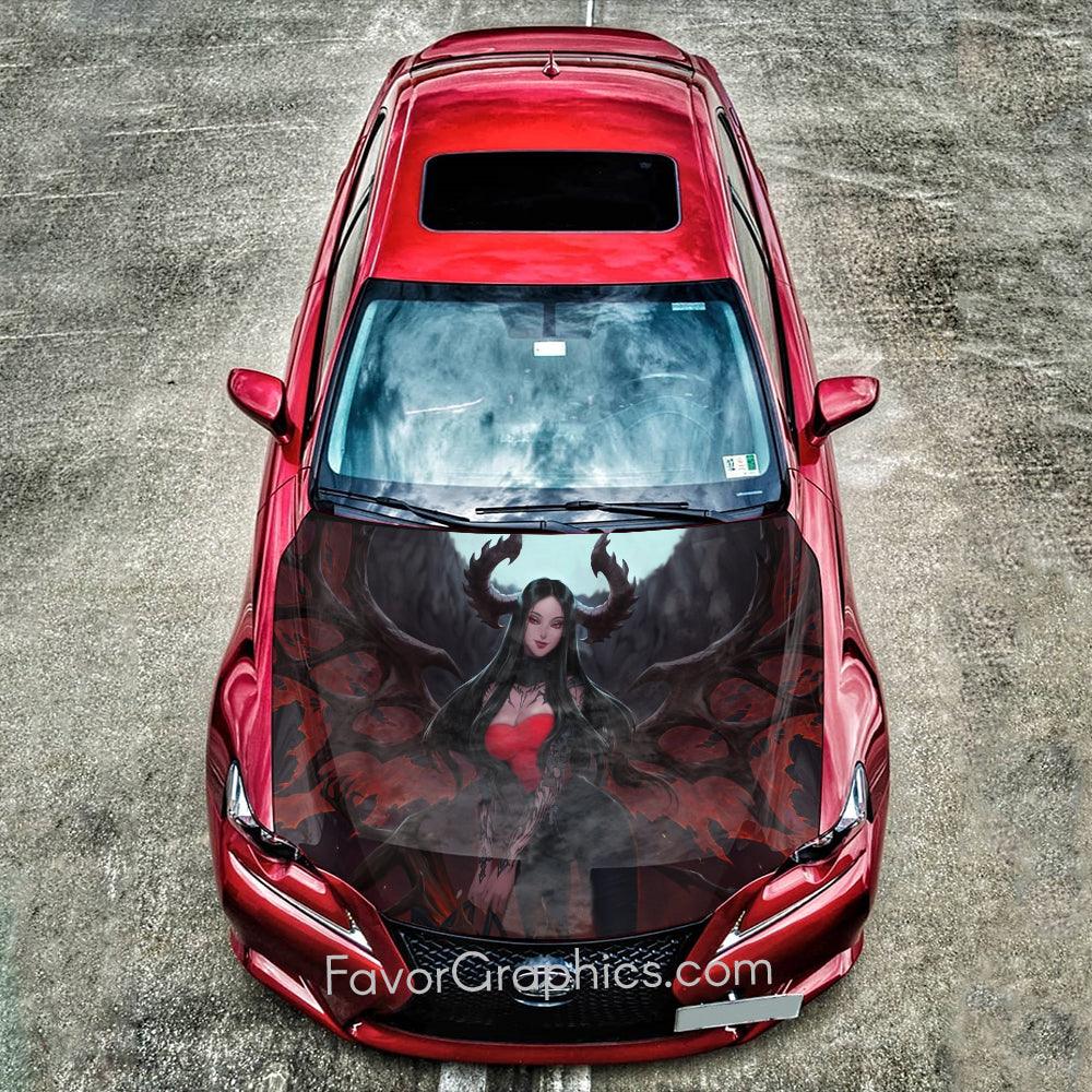 Succubus Itasha Car Vinyl Hood Wrap Decal Sticker